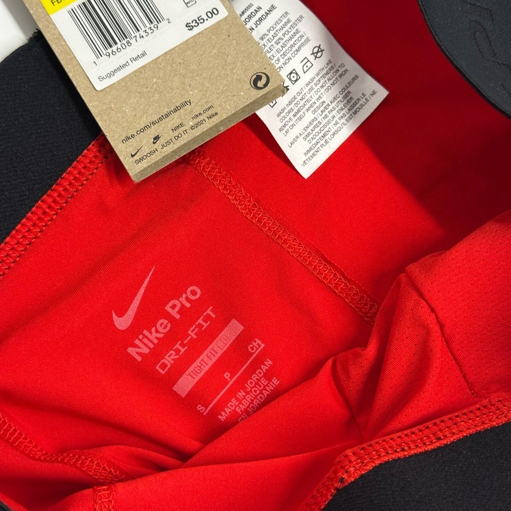 Nike NWT Men’s Red and Black Leggings - Picture 2 of 6